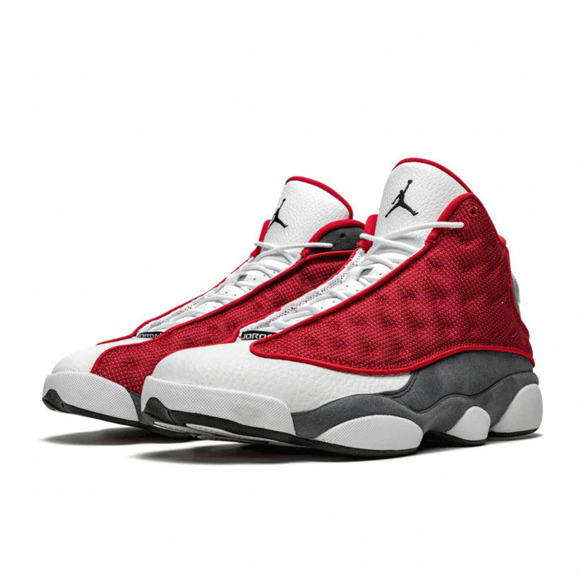 Red white 2025 gray jordans 13