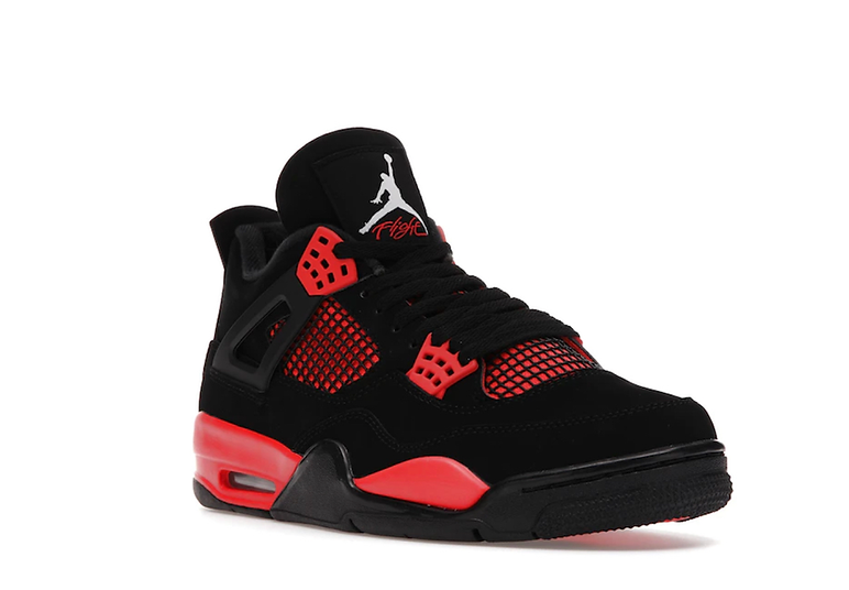 Red jordan 4 best sale retro