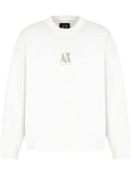 Armani Exchange logo-embroidered sweatshirt White
