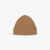 Lacoste Unisex Ribbed Logo Beanie Brown