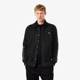 Lacoste logo-trim Black White Stripe Tracksuit Set (Top and Pants)