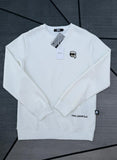 Karl Lagerfeld Men’s Core Iconic Sweat Crewneck White