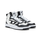 Diesel Mens S-Ukiyo V2 High Top Black And White Sneaker