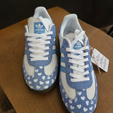 Adidas Samba x Comme des Garçons Blue and White Shoes