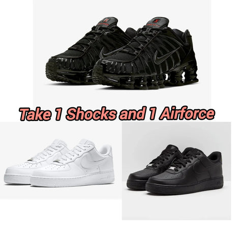 1x Nike Shox TL and 1x Nike Airforce 1 Sneaker - Combo Deal