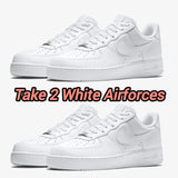 2x Pairs of Nike Airforce 1 Sneaker - White