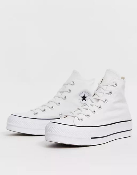 Converse compensees outlet blanches