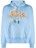 Palm Angels Bear-motif hoodie Light Blue