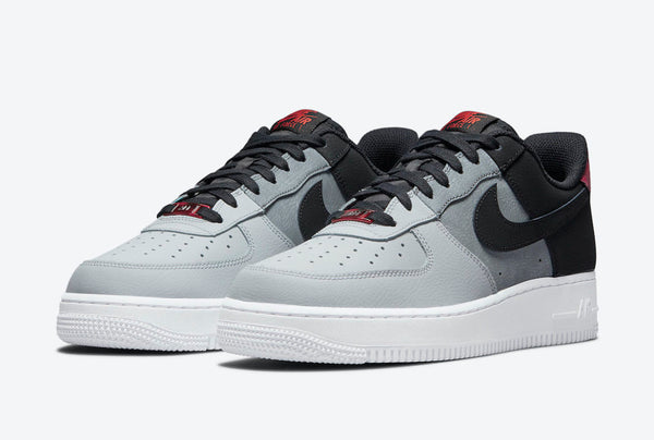 Red black and clearance grey air force ones